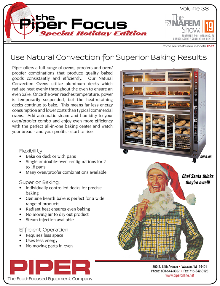 Piper Focus - Natural Convection for Superior Baking